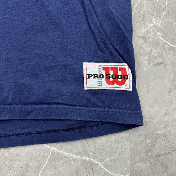 Vintage Wilson Mock Neck Shirt Mens Large Long Sleeve Baseball Pro 5000 - Picture 3 of 13